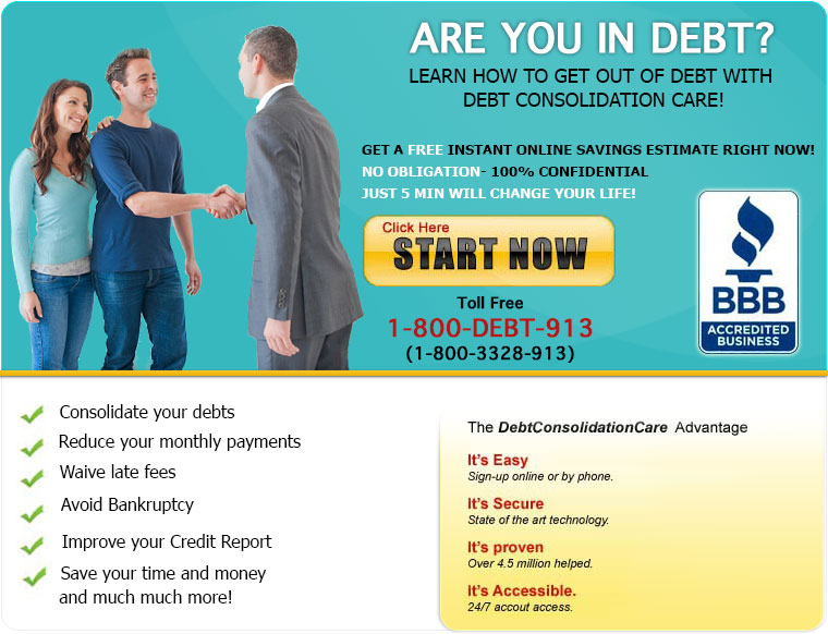 DebtConsolidationCare: Make your family debt free today!